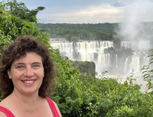 Tracy at Iguazu Falls