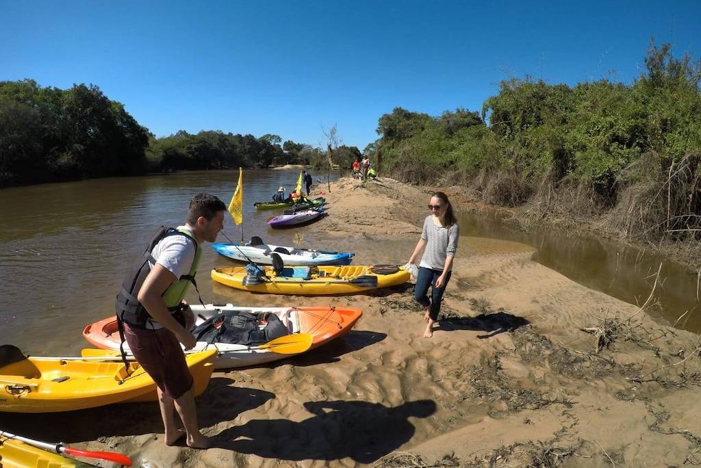 Kayaking on the peaceful river