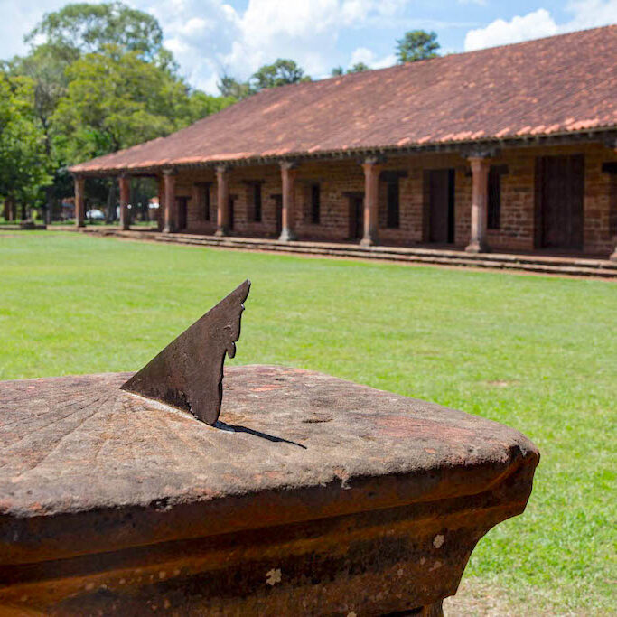 Sundial at San Cosme y Damian